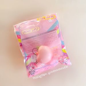 I Love Squishy Peach Kawaii Keychain Phone Charm